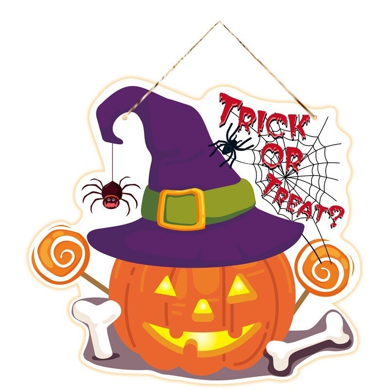 Halloween Wooden Door Hanging Decor