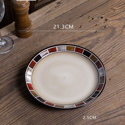 Ciro - Bohemian Style Ceramic Dinner Plate – 8 Inch