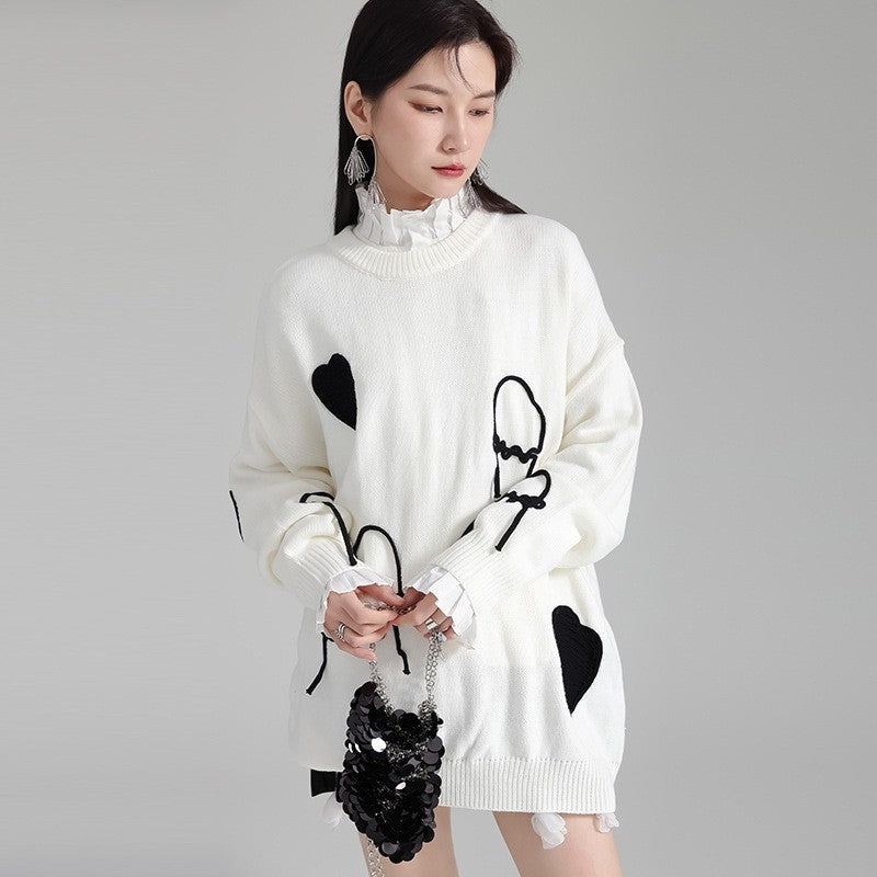 Color Block Midi Knit Sweater