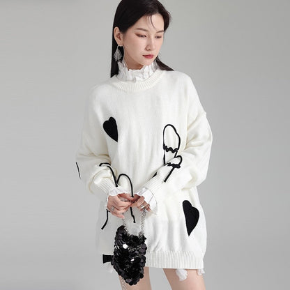 Color Block Midi Knit Sweater