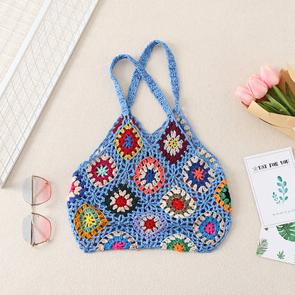 Crochet Granny Square Bag Ethnic Pattern Bag