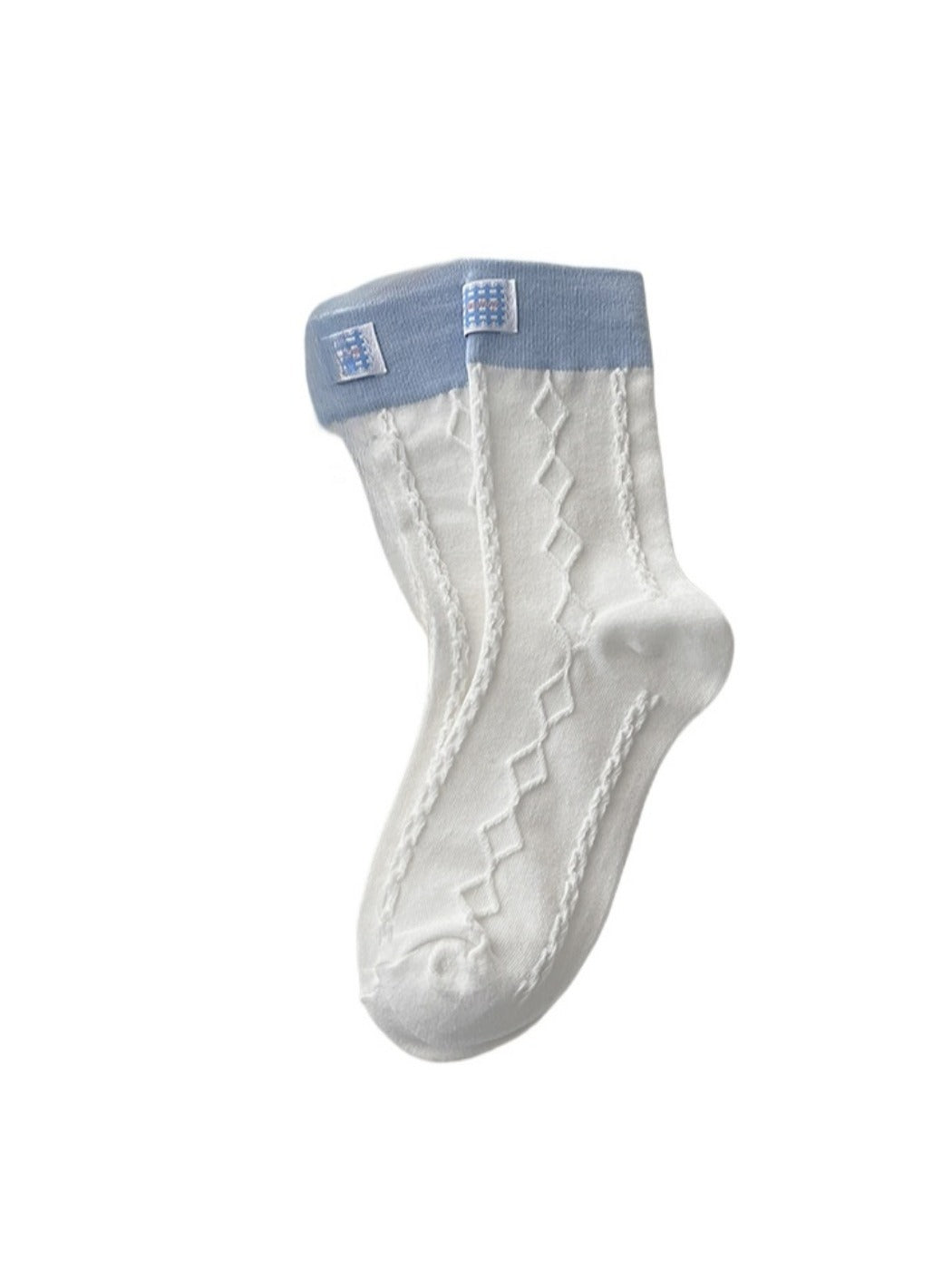 Rufia - Retro Simple Argyle Patchwork Mid-Calf Socks