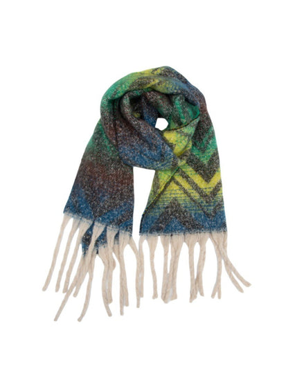 Scarvii - Winter Tassel Scarf with Mountain Patterns
