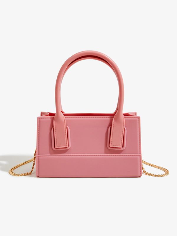 Chains Solid Color Crossbody Bags