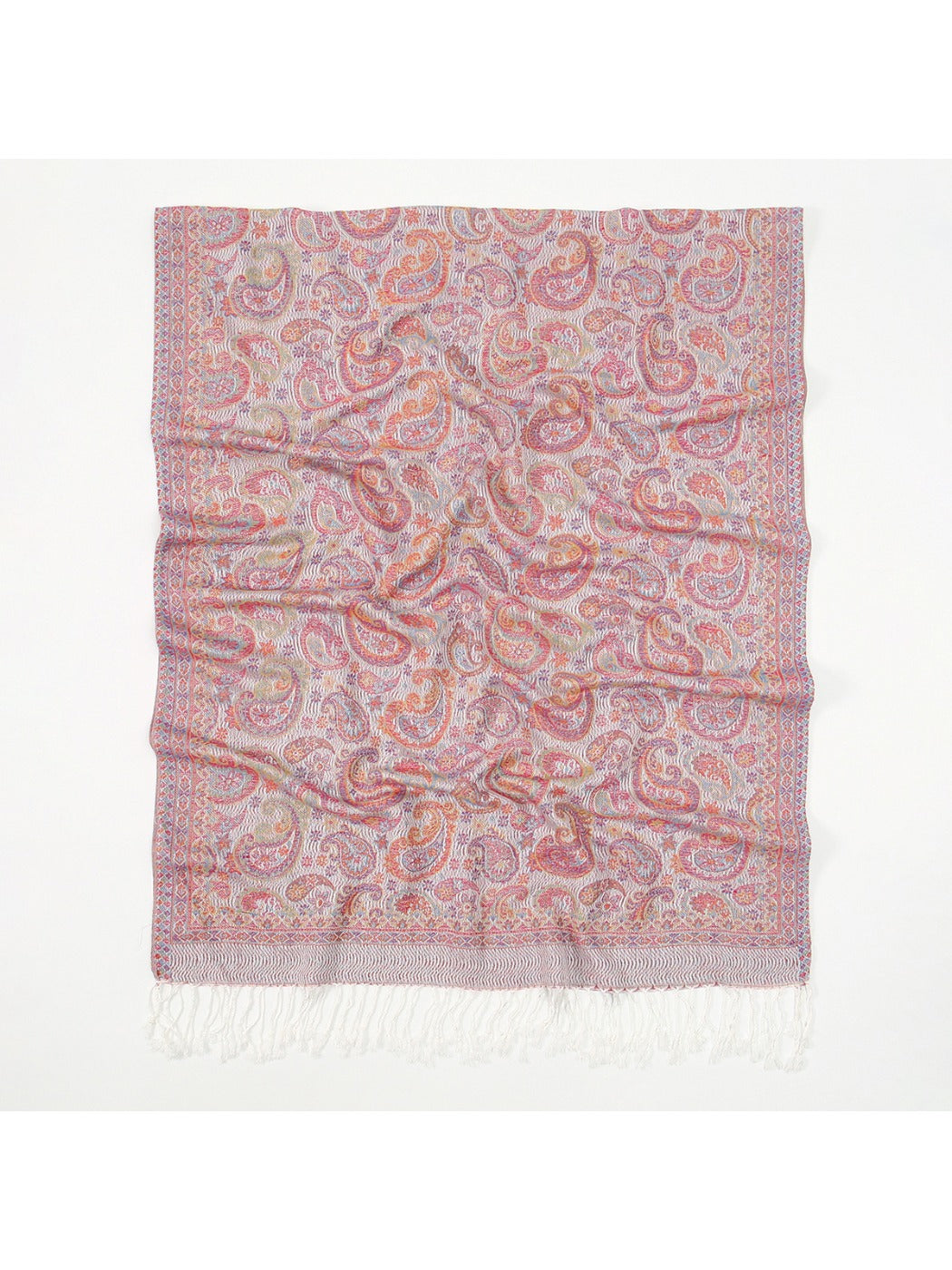 Scarvii - Bohemian Paisley Print Scarf with Fringe