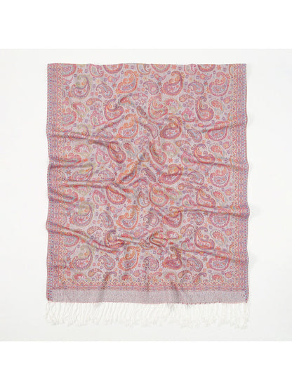 Scarvii - Bohemian Paisley Print Scarf with Fringe