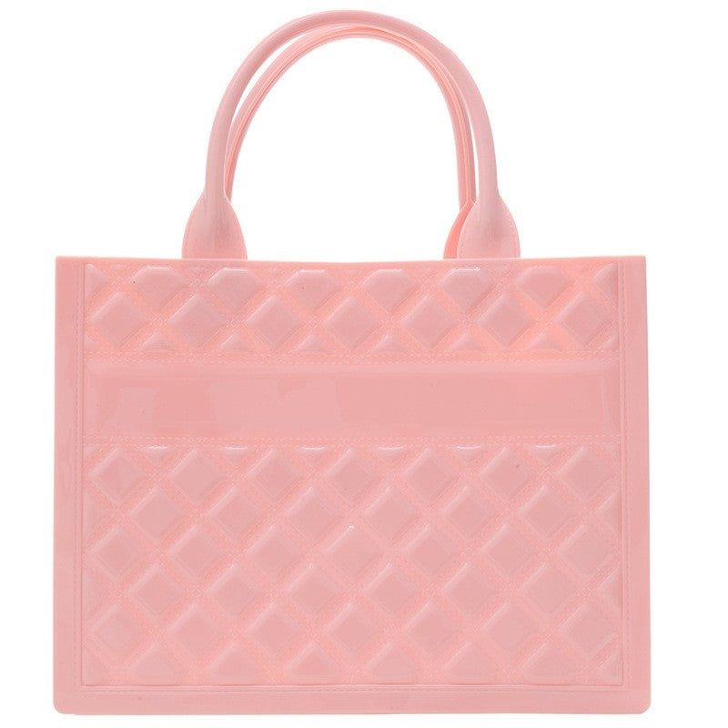 Large Capacity Solid Color Tote Handbag