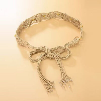 Beco - Hollow Knitted Tassel Belt