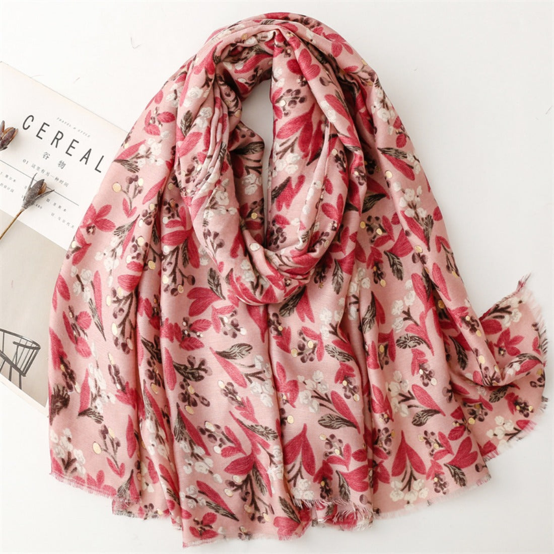 Scarvii - Small Floral Pattern Fall &amp; Winter Scarf