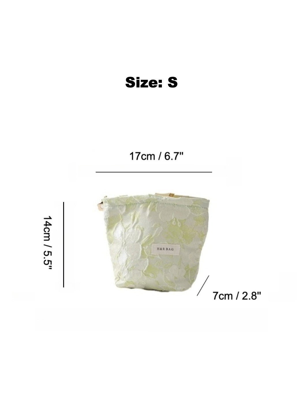 Cosbai - Coin Purse &amp; Cosmetic Bag with Floral Prints - 2 Sizes