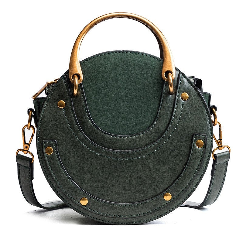 One Shoulder Crossbody Frosted Round Bag