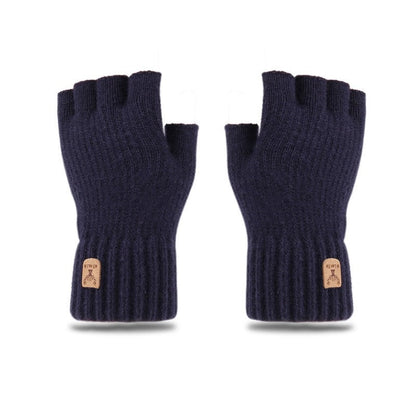 Men's Half Finger Knitted Gloves