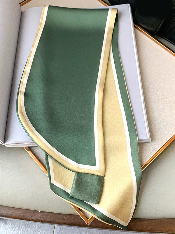 Original Solid Color Hair Band&Silk Scarf