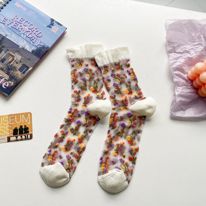 Rufia - Vintage Floral Crew Socks