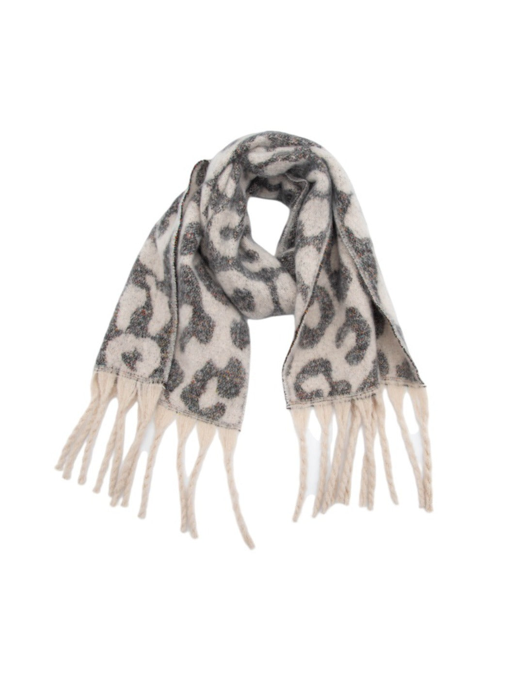 Scarvii - Winter Tassel Scarf with Leopard Patterns
