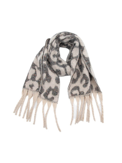 Scarvii - Winter Tassel Scarf with Leopard Patterns