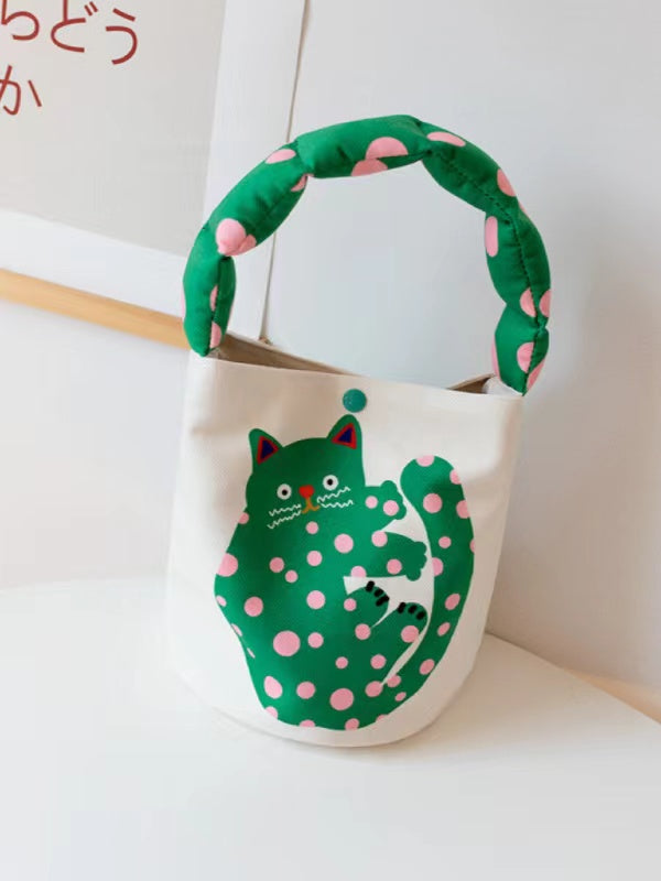 Cartoon Tiger Hand Bucket Bag