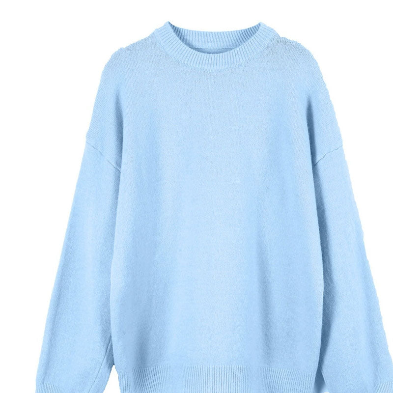 Fall Crew Neck Casual Thicken Warm Sweater