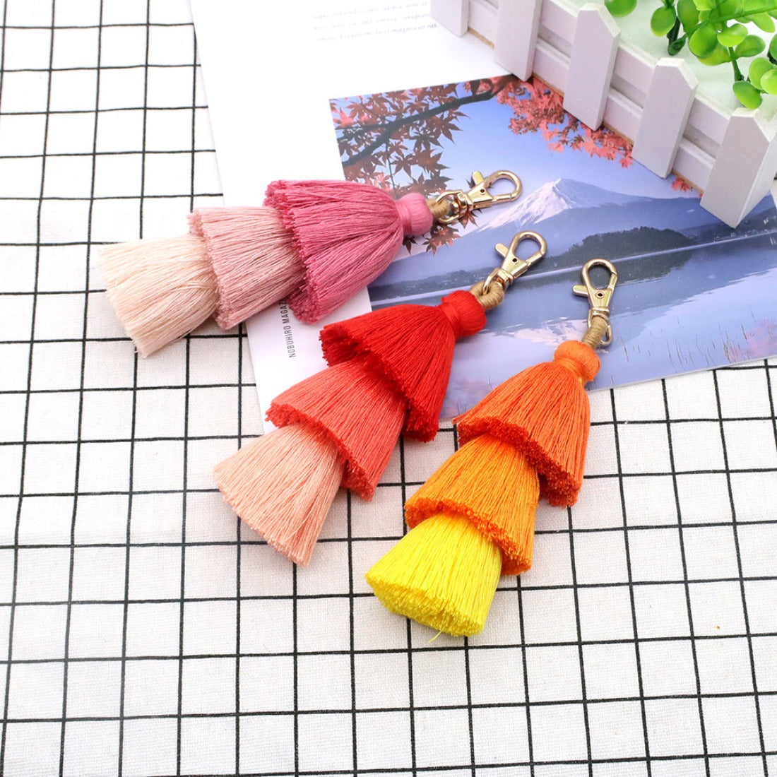 Koco - Handmade Cotton Rope Tassel Keychain