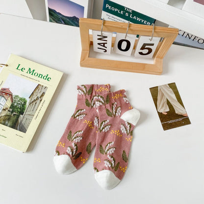 Rufia- Summer Floral Pattern Low-Cut Socks