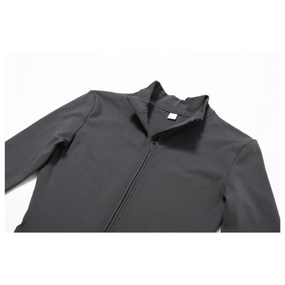 Solid Color Fleece Fitted Bodysuit