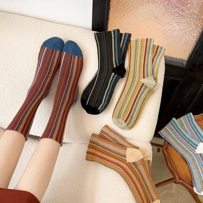Rufia - Bohemian Colorblock Striped Socks