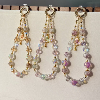 Chic Butterfly Crystal Beaded Charms Keychain