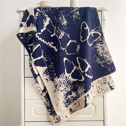 Jacquard Fringed Cashmere-Like Scarf