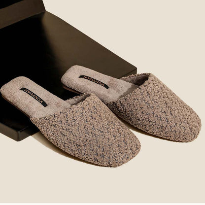 Elegant Soft Solid Color Warm Indoor Slippers