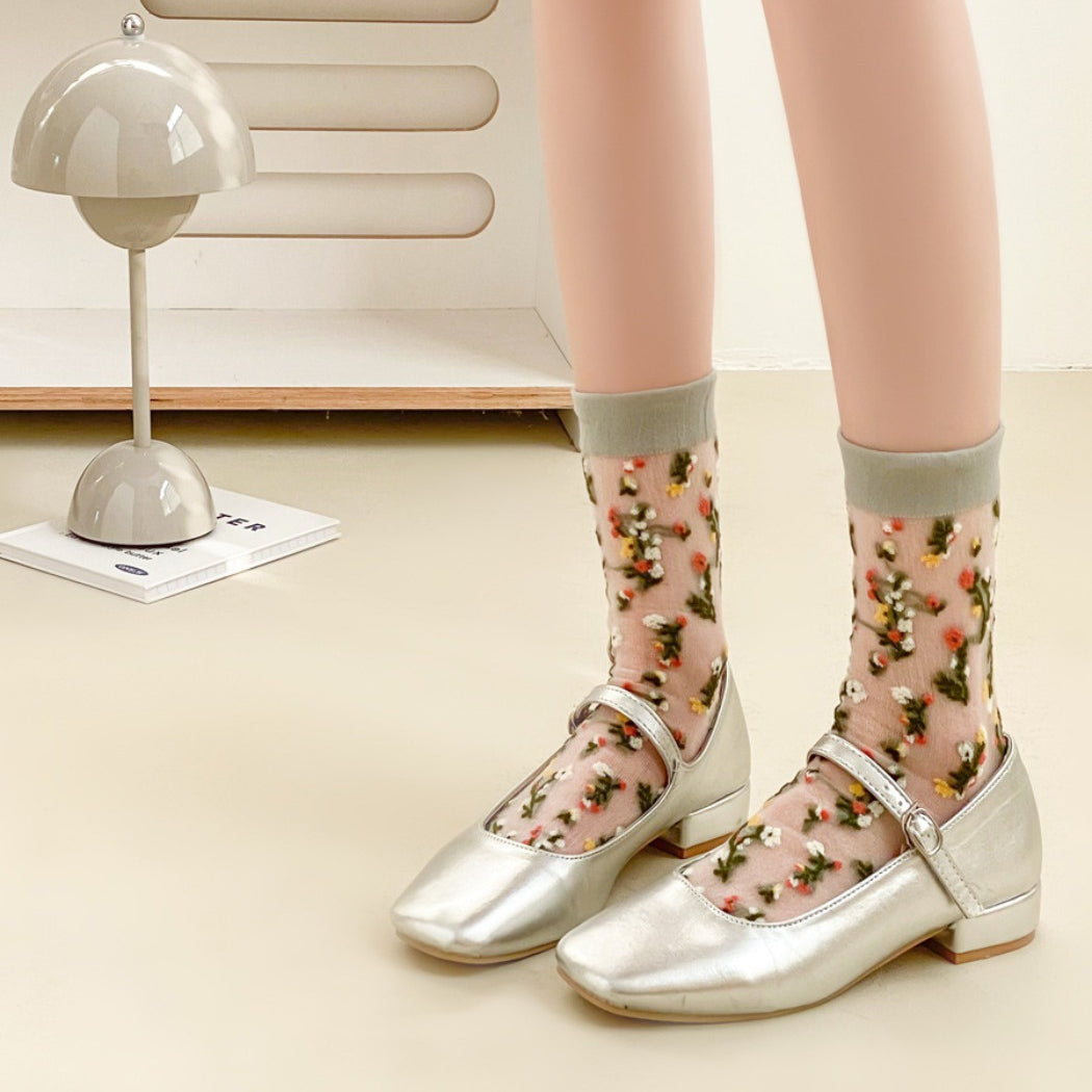 Rufia - Vintage Floral Crew Socks