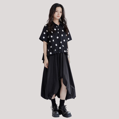 Small Polka Dot Irregular Shirt
