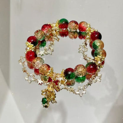 Christmas Alloy Bracelet With Elegant Bow Design