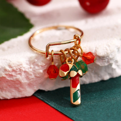 Christmas Alloy Elk Animal Pendant Ring