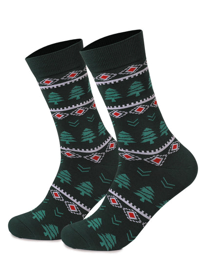 Christmas Mid Calf Cotton Sweat Absorbent Socks