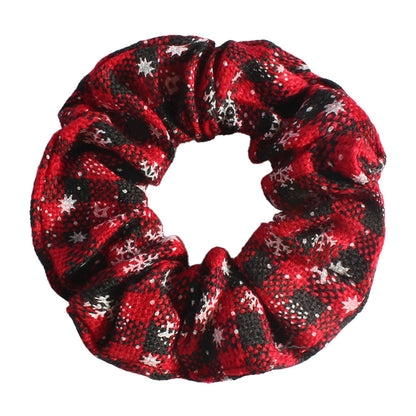 Christmas Fabric Snowflake Antler Hair Ring