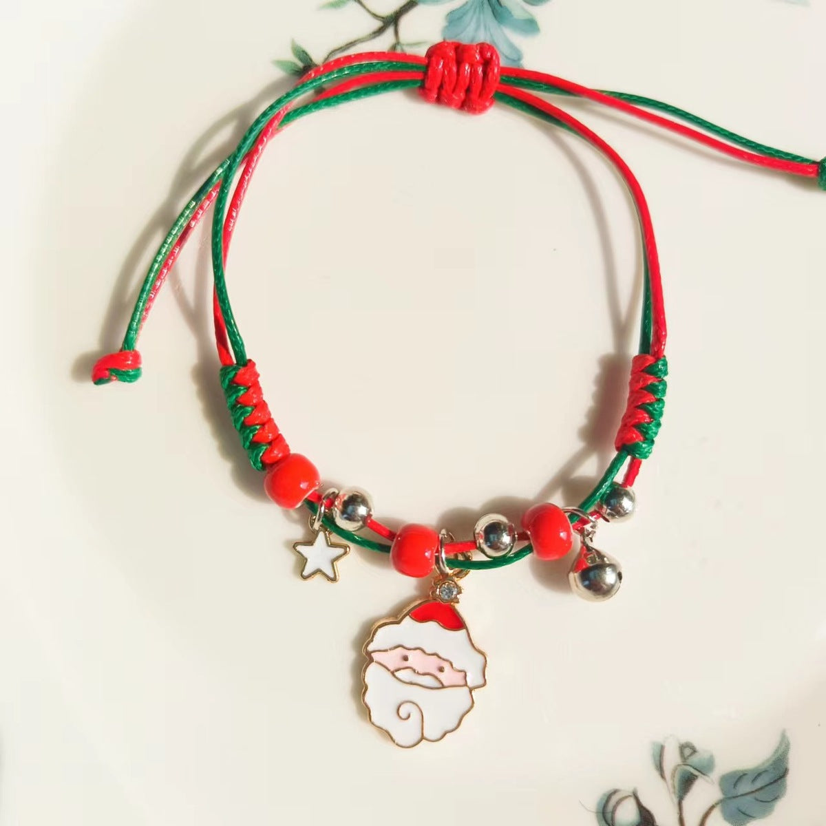 Christmas Woven Alloy Bracelet With Cartoon Style