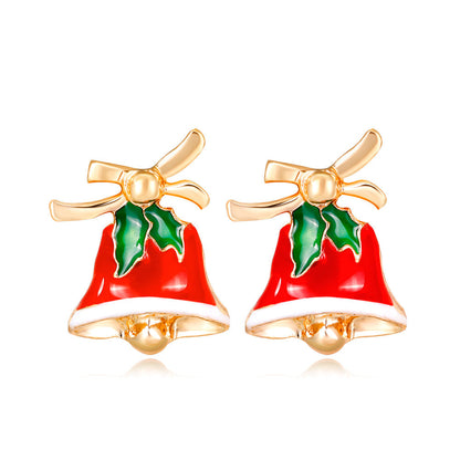 Christmas Alloy Cartoon Style Bell Earrings