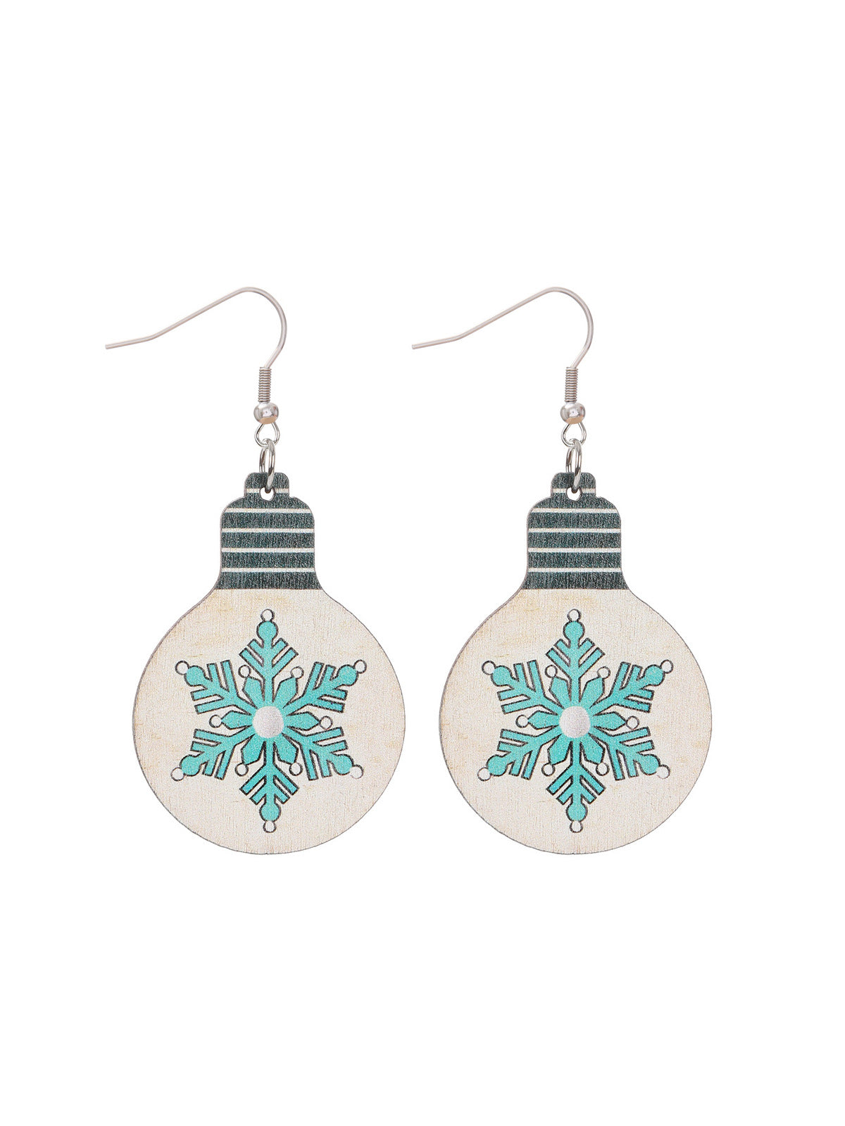 Christmas Wooden Earrings Snowman And Tree Style