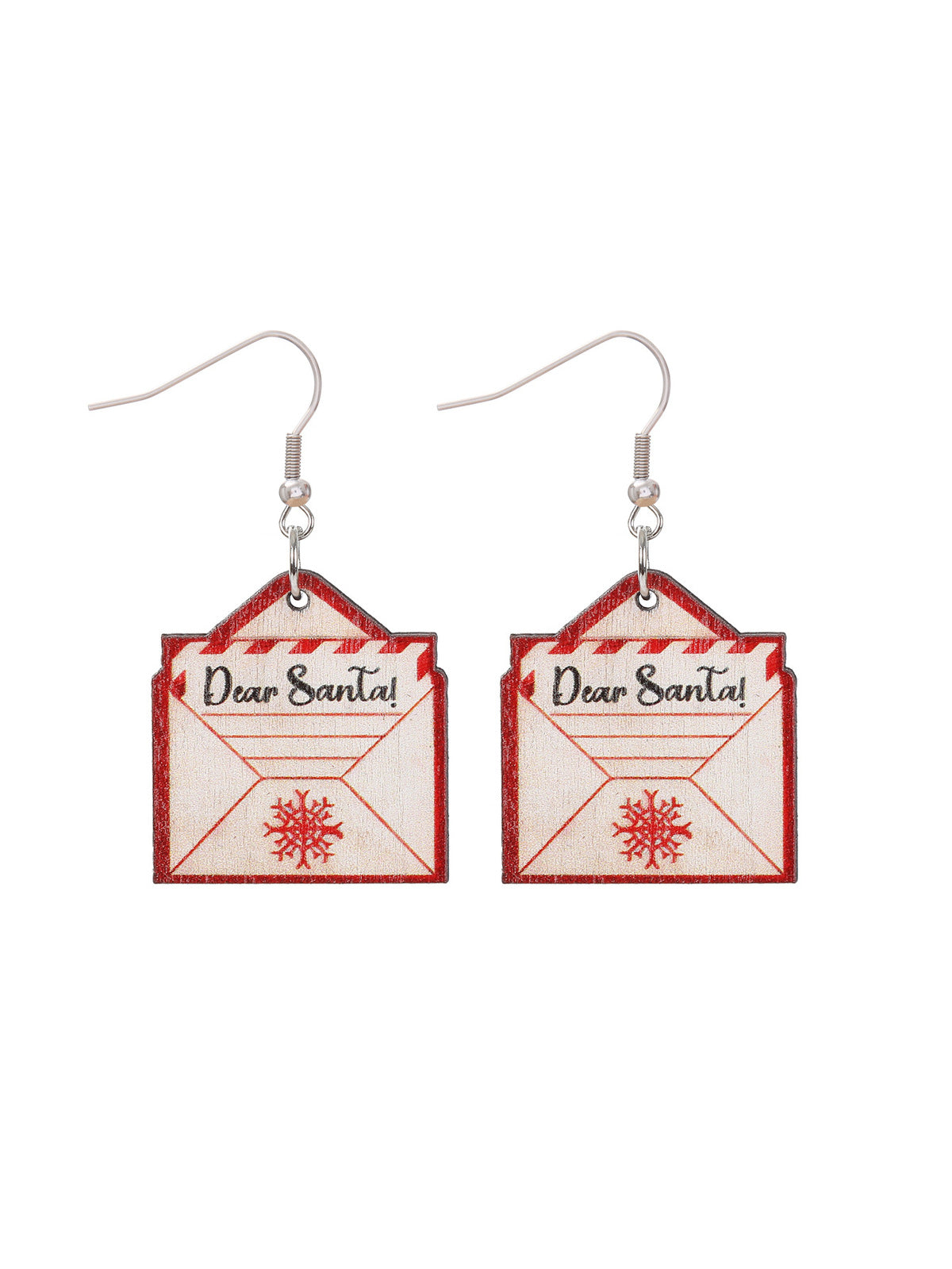 Christmas Wooden Earrings Snowman And Tree Style