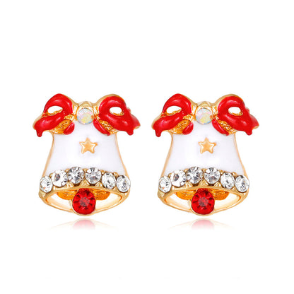 Christmas Alloy Cartoon Style Bell Earrings