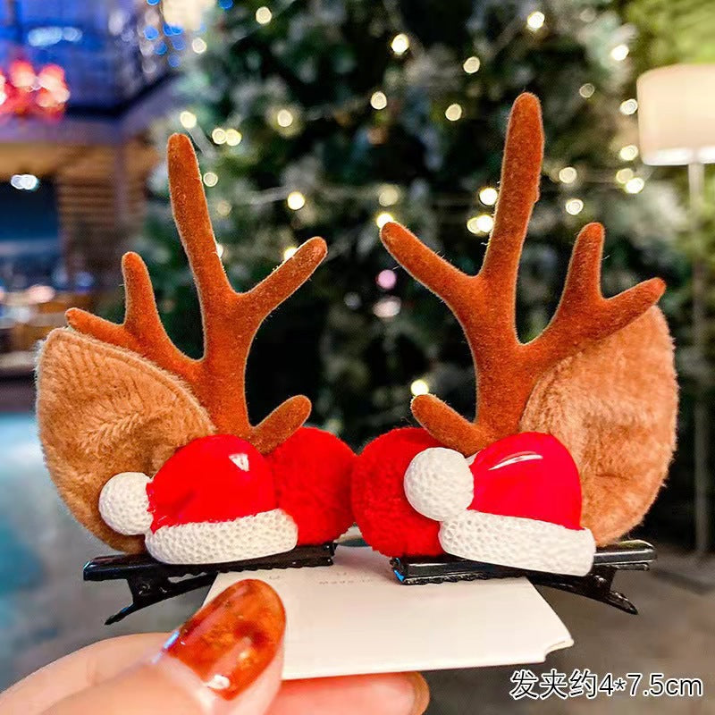 Christmas Cute Plastic Resin Antler Hairpin