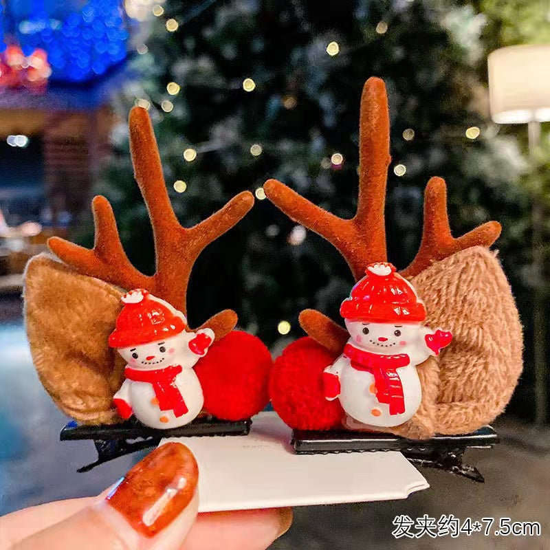 Christmas Cute Plastic Resin Antler Hairpin