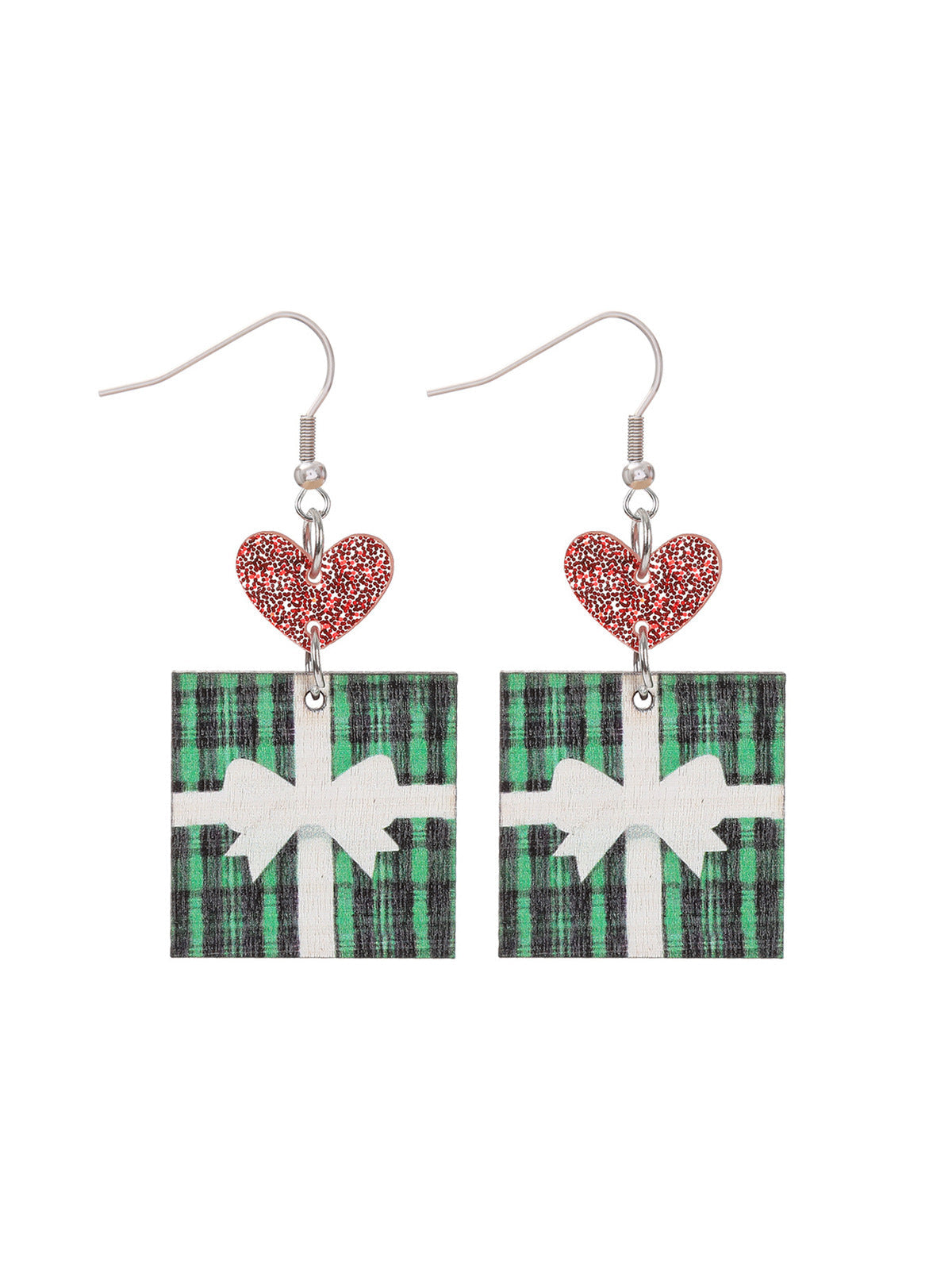 Christmas Wooden Earrings Snowman And Tree Style