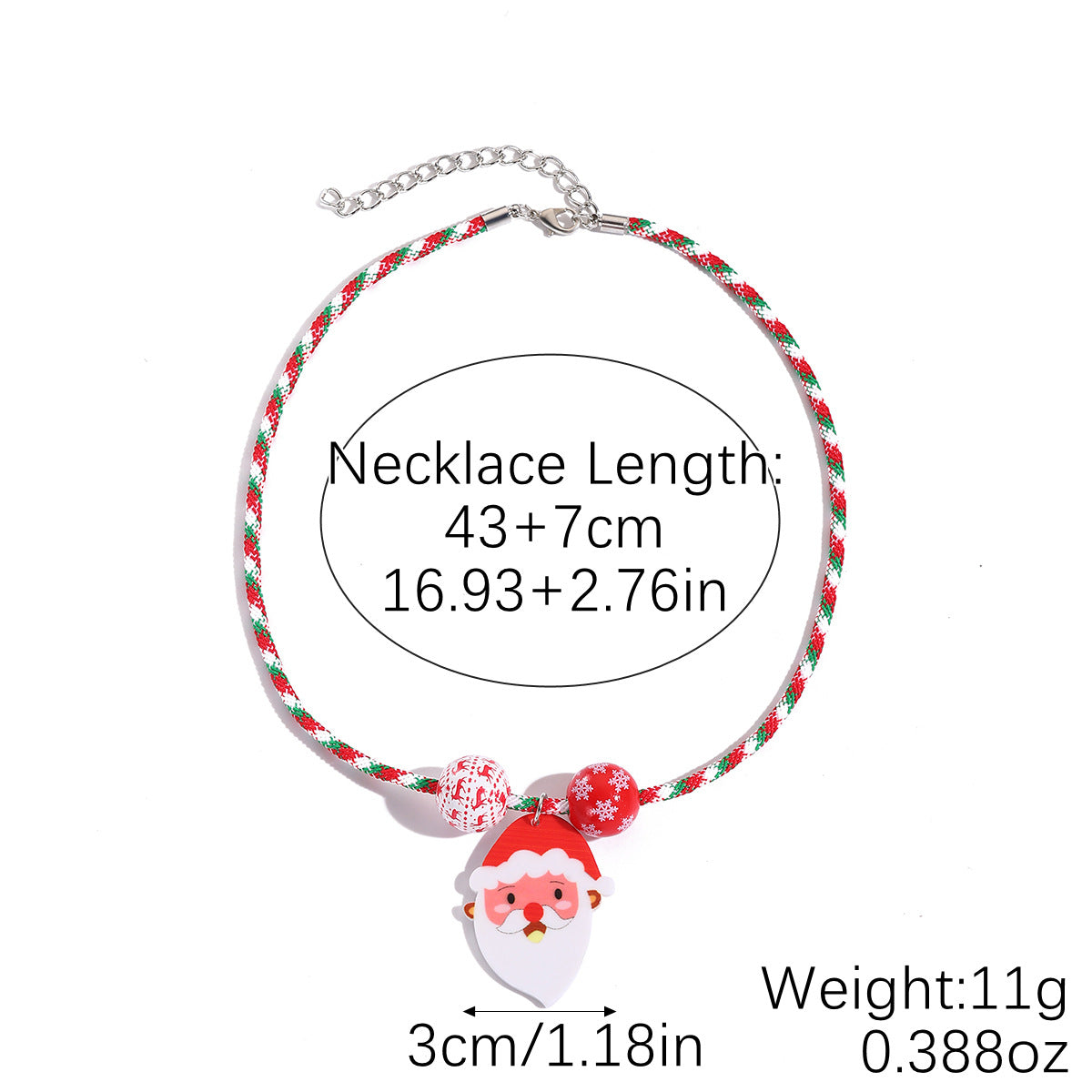Christmas Fashion Zinc Alloy Geometry Pendant Necklace