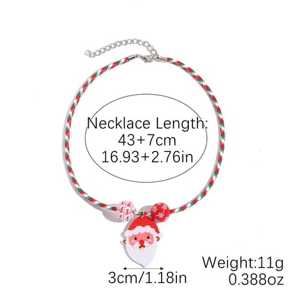 Christmas Fashion Zinc Alloy Geometry Pendant Necklace