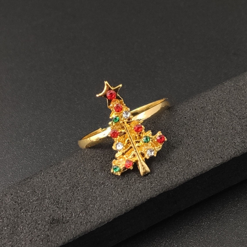 Christmas Cartoon Animal Alloy Rings For Women
