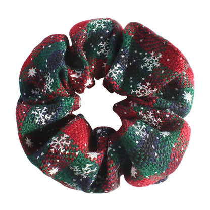 Christmas Fabric Snowflake Antler Hair Ring