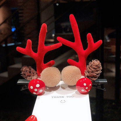 Christmas Cute Plastic Resin Antler Hairpin