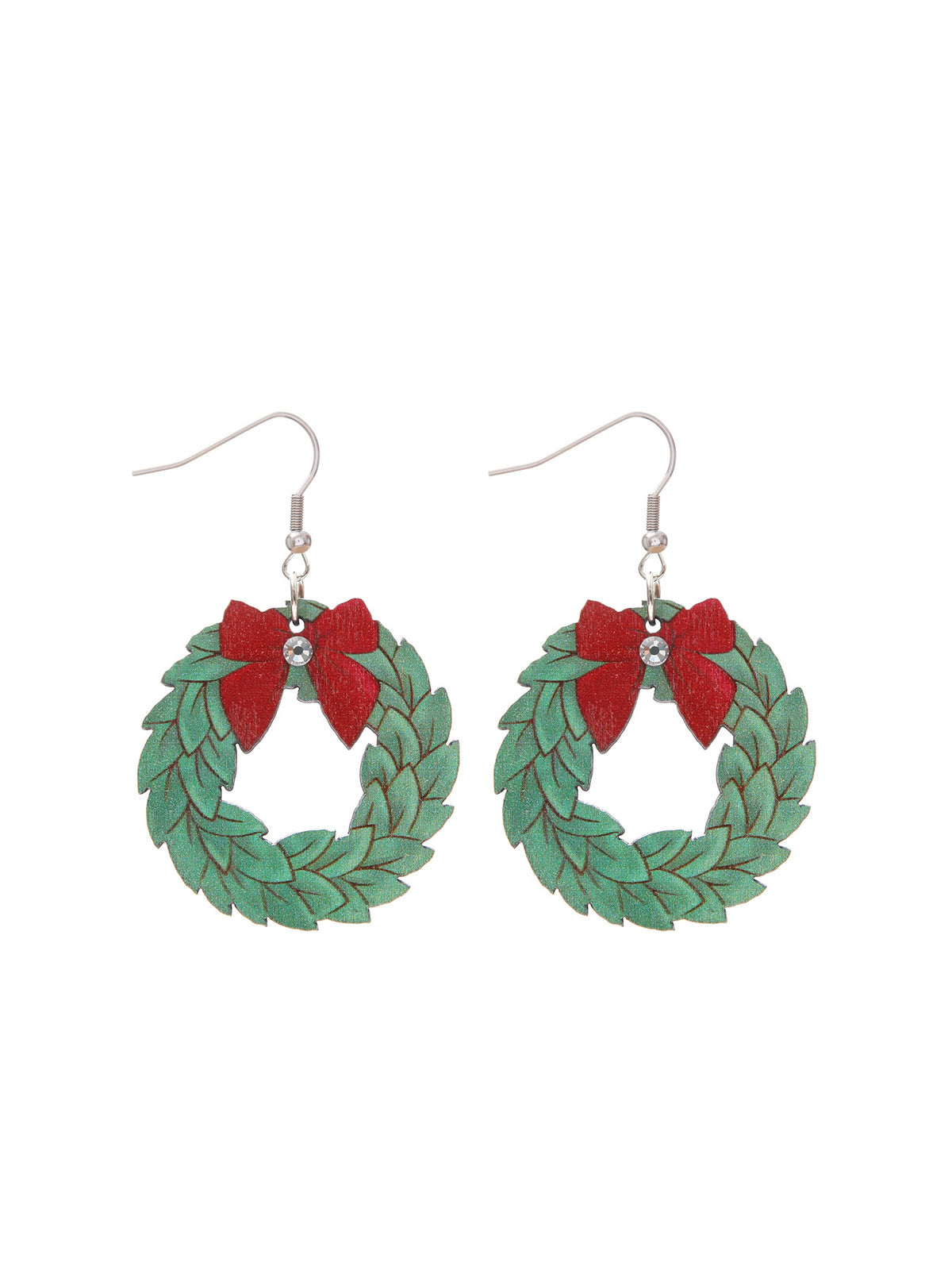 Christmas Wooden Earrings Snowman And Tree Style