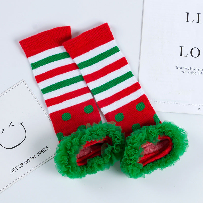 Christmas Baby Cotton Mesh Long Socks
